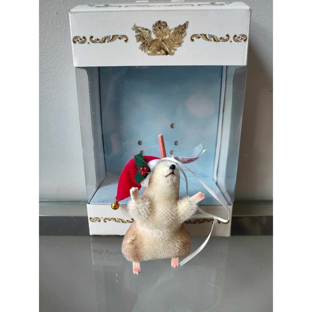 Steiff Christmas mouse santa hat 668074 lmtd of 2005 Pieps